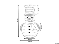 Juledekoration LED OLAFSVIK Snemand 52 cm Naturlig