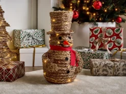 Juledekoration LED OLAFSVIK Snemand 52 cm Naturlig