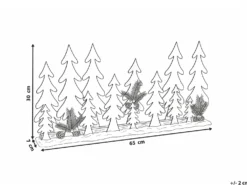 Juledekoration LED ORIVESI Juletræ 30 cm Lysebrun
