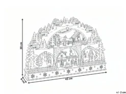 Juledekoration LED SELURA 30 cm Lysebrun