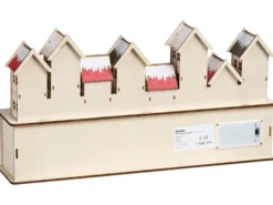 Juledekoration LED VISTERFLO Adventskalender 24 cm Lysebrun