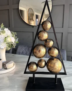Juledekoration RANUA Juletræ 65 cm Guld