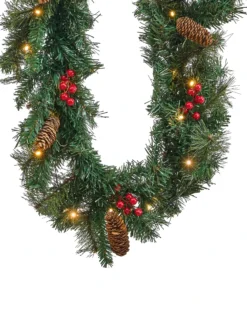 Juleguirlande LED TENALA 270 cm Grøn