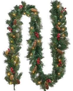 Juleguirlande LED TENALA 270 cm Grøn