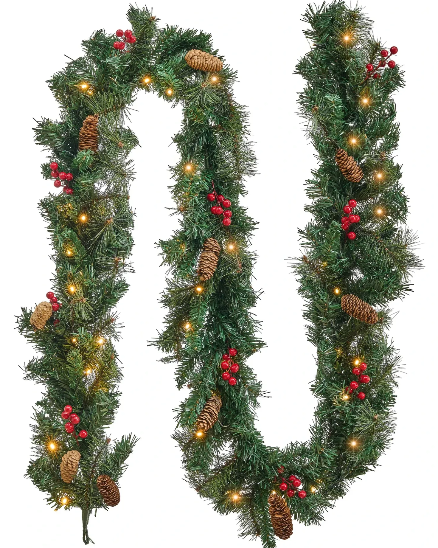 Juleguirlande LED TENALA 270 cm Grøn
