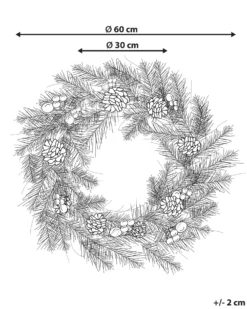 Julekrans LED PAIMIO Grøn 60 cm