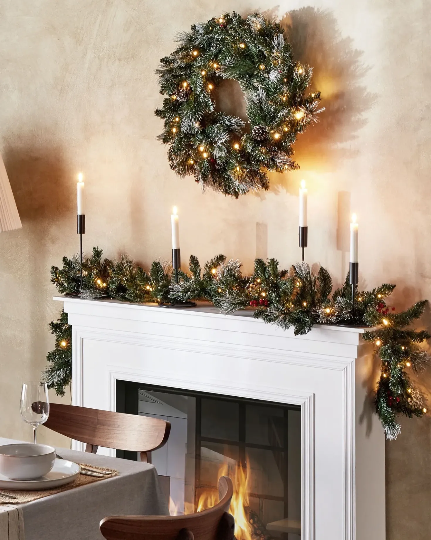 Julekrans LED WAPTA Grøn 40 cm