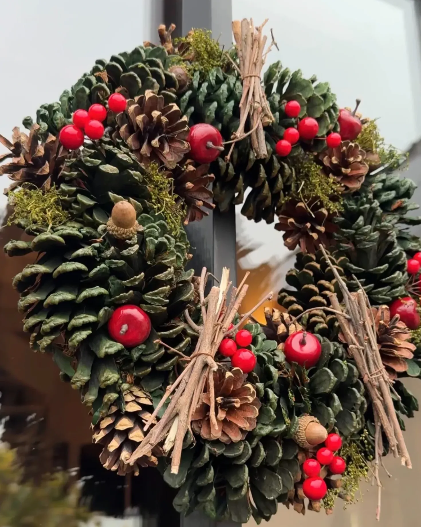 Julekrans NURMES Grøn 35 cm