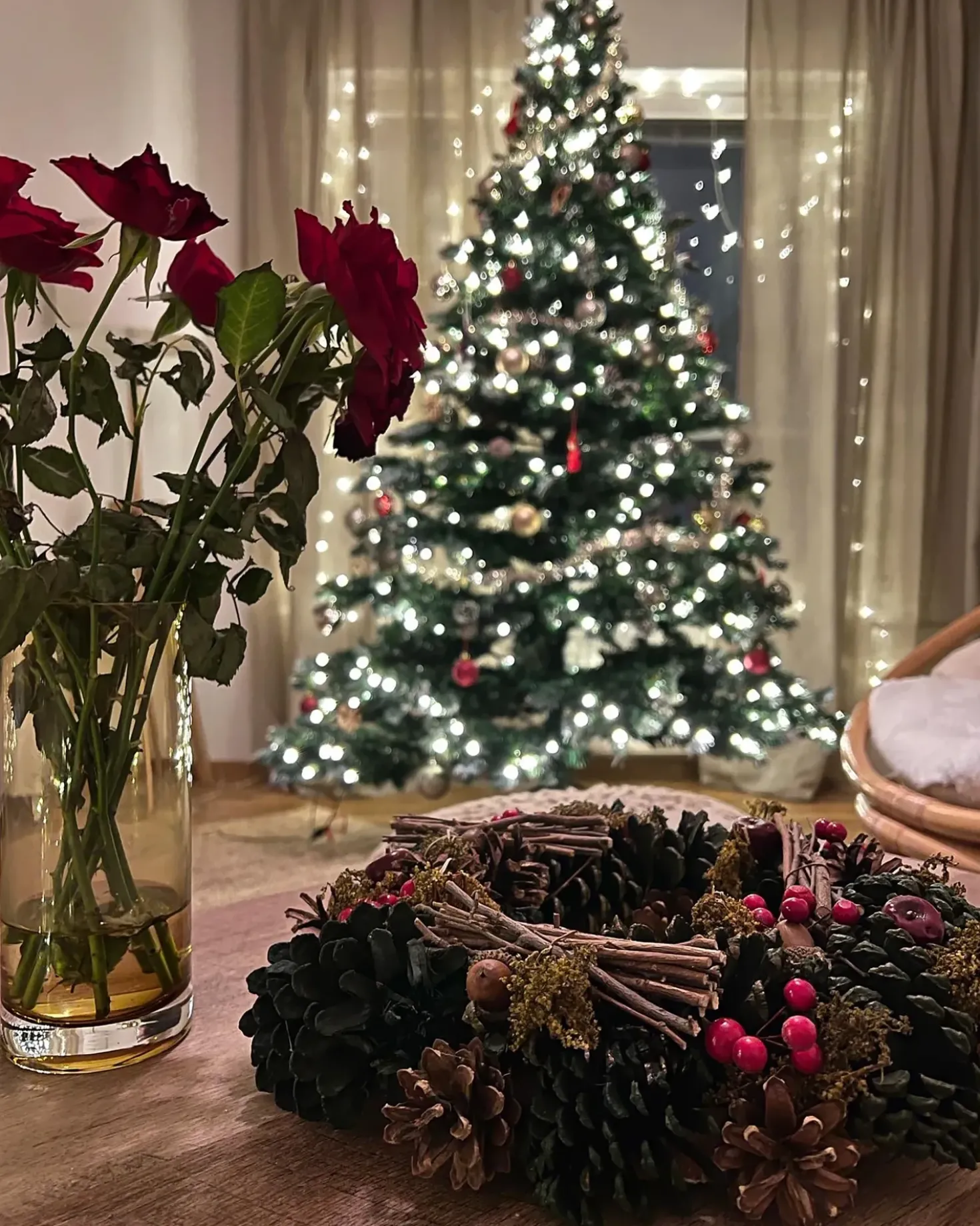 Julekrans NURMES Grøn 35 cm