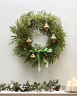 Julekrans PANRUN Grøn 70 cm