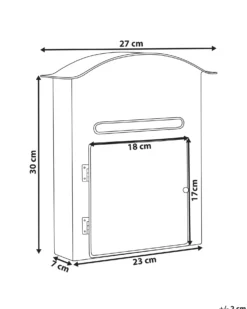 Julemand postkasse ESPOO 30 cm Hvid