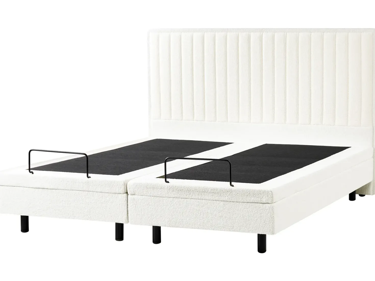 Justerbar seng Boucle CASTELLAN 180 x 200 cm Cremehvid