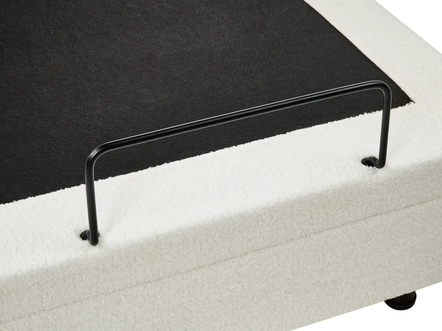 Justerbar seng Boucle CASTELLAN 180 x 200 cm Cremehvid