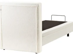 Justerbar seng Boucle DUKE 90 x 200 cm Cremehvid