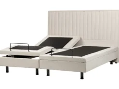 Justerbar seng CASTELLAN 180 x 200 cm Lys Beige
