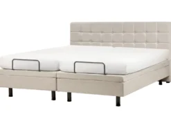 Justerbar seng DUKE 180 x 200 cm Lys Beige