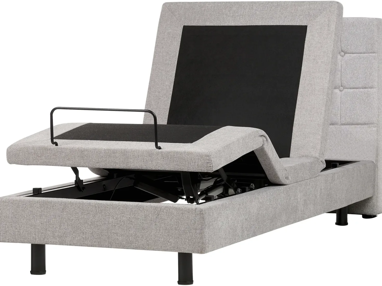 Justerbar seng DUKE 90 x 200 cm Lysegrå