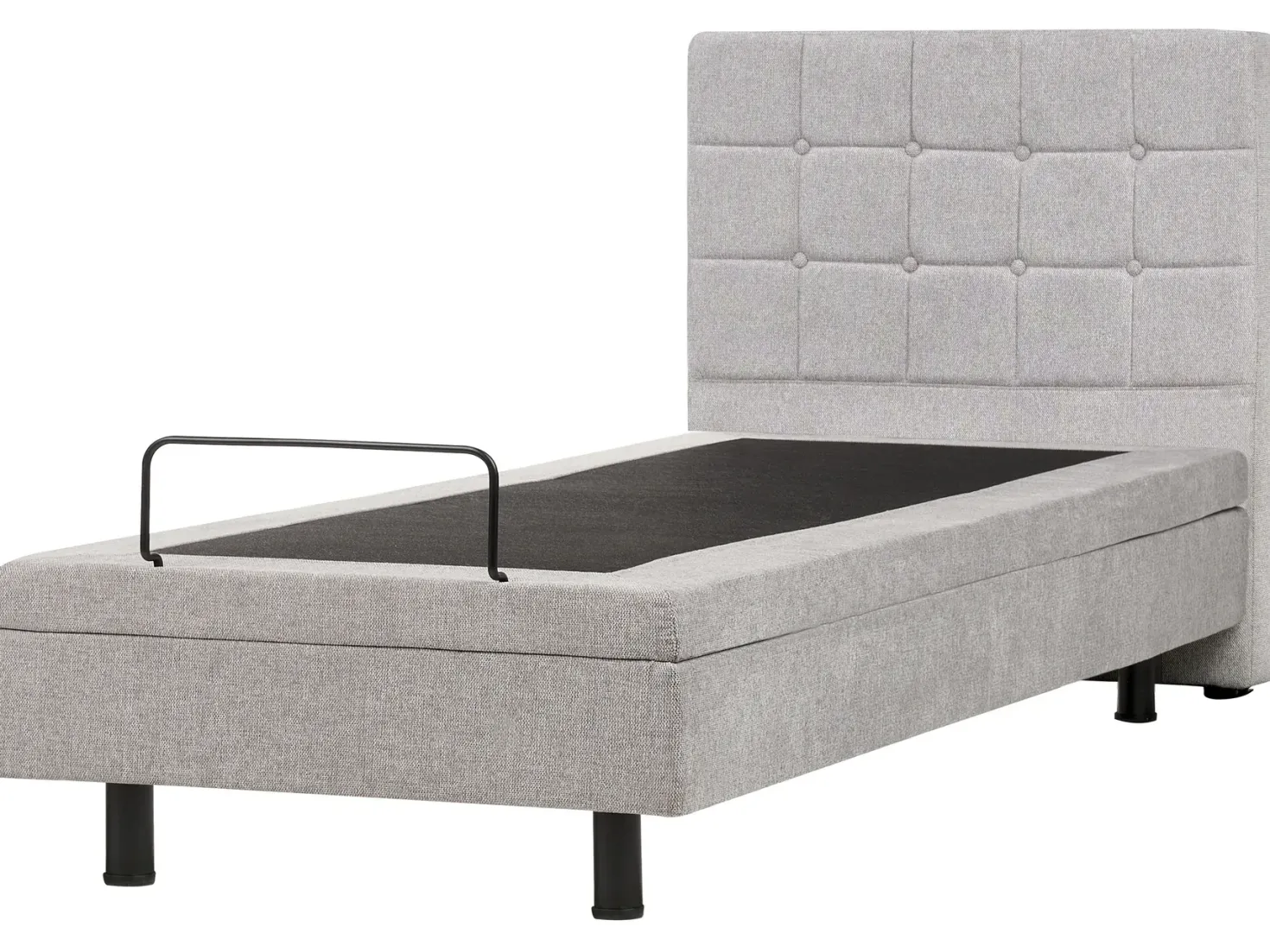 Justerbar seng DUKE 90 x 200 cm Lysegrå