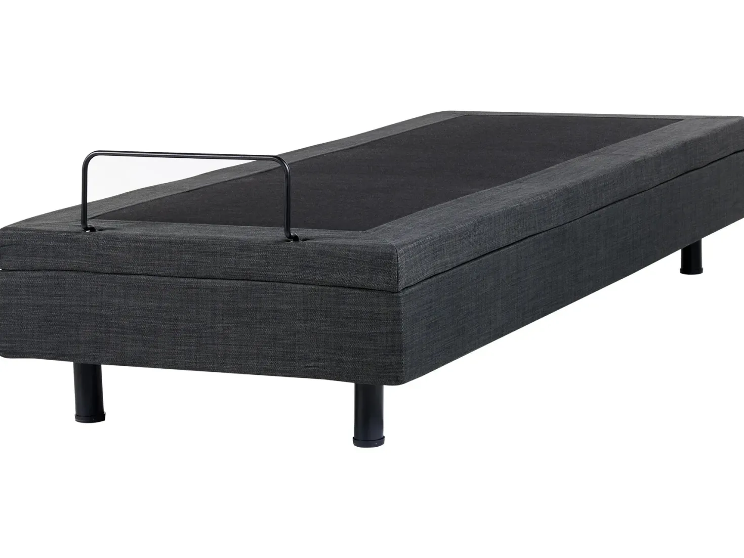 Justerbar seng uden hovedgærde DUKE 90 x 200 cm Mørkegrå