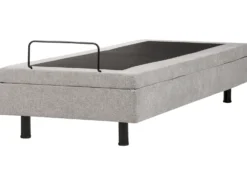 Justerbar seng uden hovedgærde CASTELLAN 80 x 200 cm Lysegrå