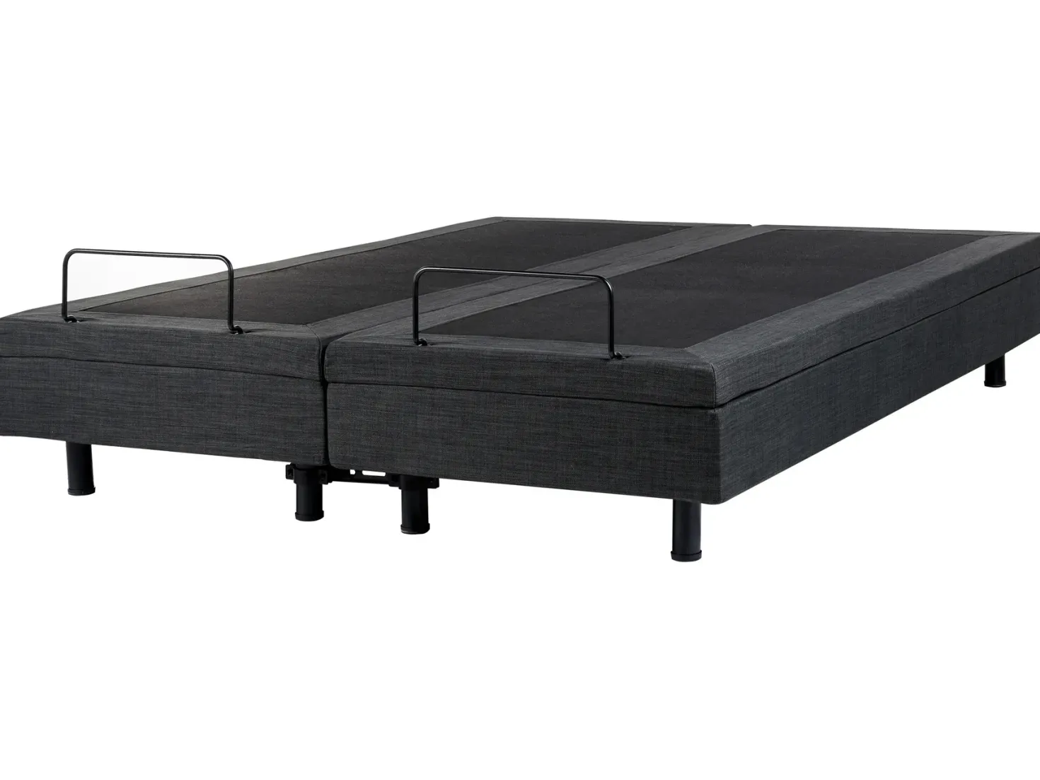 Justerbar seng uden hovedgærde DUKE 180 x 200 cm Mørkegrå