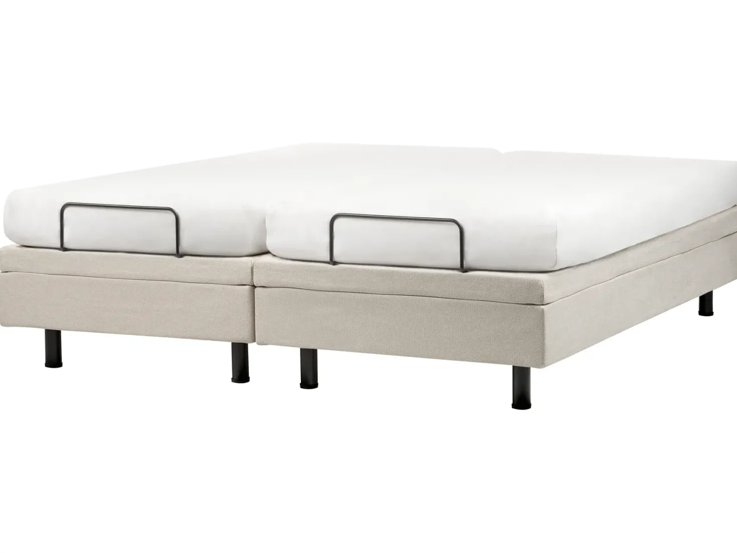 Justerbar seng uden hovedgærde CASTELLAN 180 x 200 cm Lys Beige