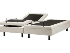 Justerbar seng uden hovedgærde CASTELLAN 180 x 200 cm Lys Beige