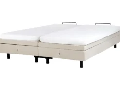 Justerbar seng uden hovedgærde CASTELLAN 180 x 200 cm Lys Beige