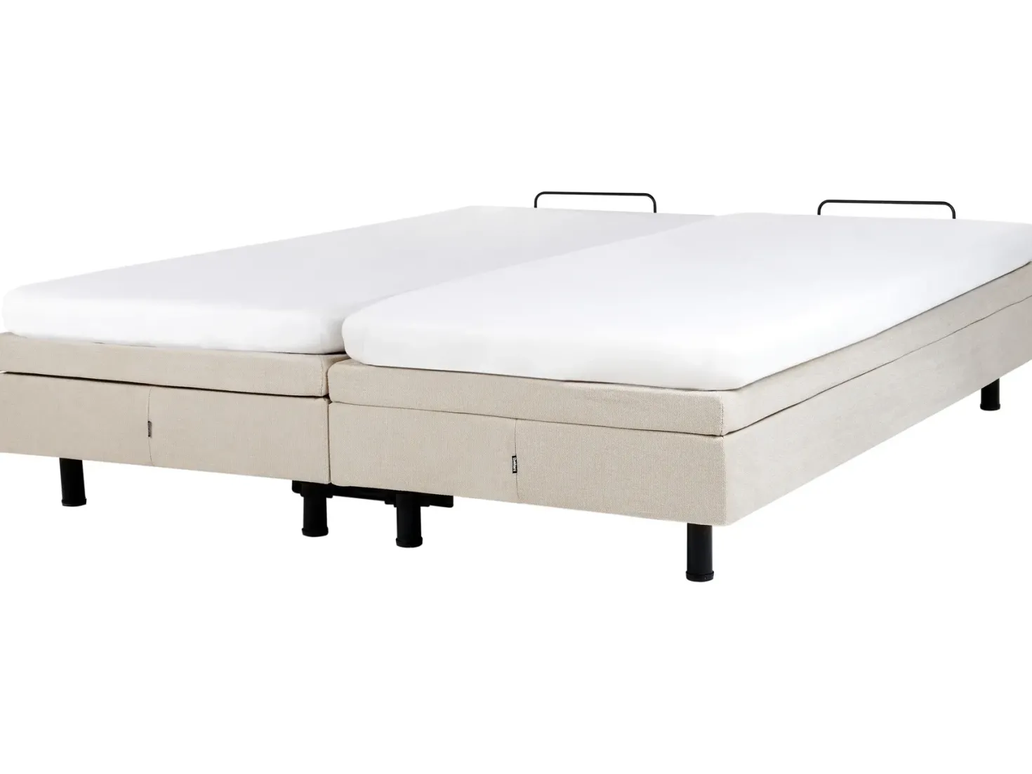 Justerbar seng uden hovedgærde CASTELLAN 180 x 200 cm Lys Beige