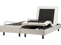 Justerbar seng uden hovedgærde CASTELLAN 180 x 200 cm Lys Beige