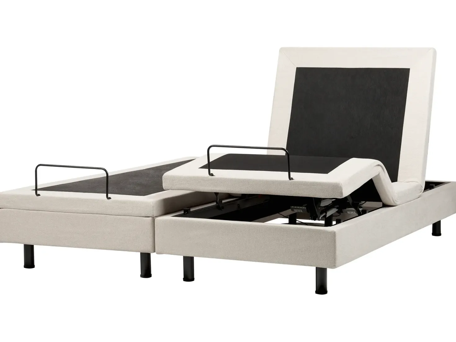 Justerbar seng uden hovedgærde CASTELLAN 180 x 200 cm Lys Beige