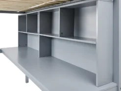 Køjeseng med skrivebord Fyretræ FOUCAMONT 90 x 200 cm Grå