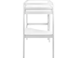 Køjeseng med skrivebord Fyretræ LOURY 90 x 200 cm Hvid