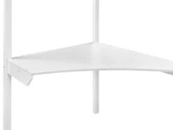 Køjeseng med skrivebord Fyretræ LOURY 90 x 200 cm Hvid