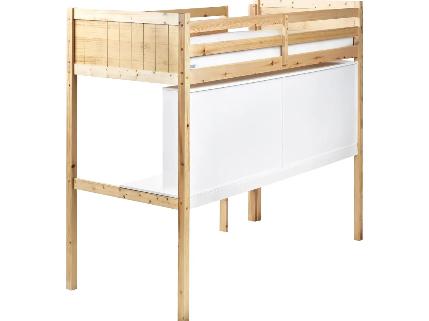 Køjeseng med skrivebord Fyretræ FOUCAMONT 90 x 200 cm Lysebrun