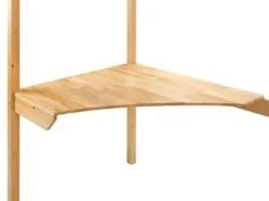 Køjeseng med skrivebord Fyretræ LOURY 90 x 200 cm Lysebrun