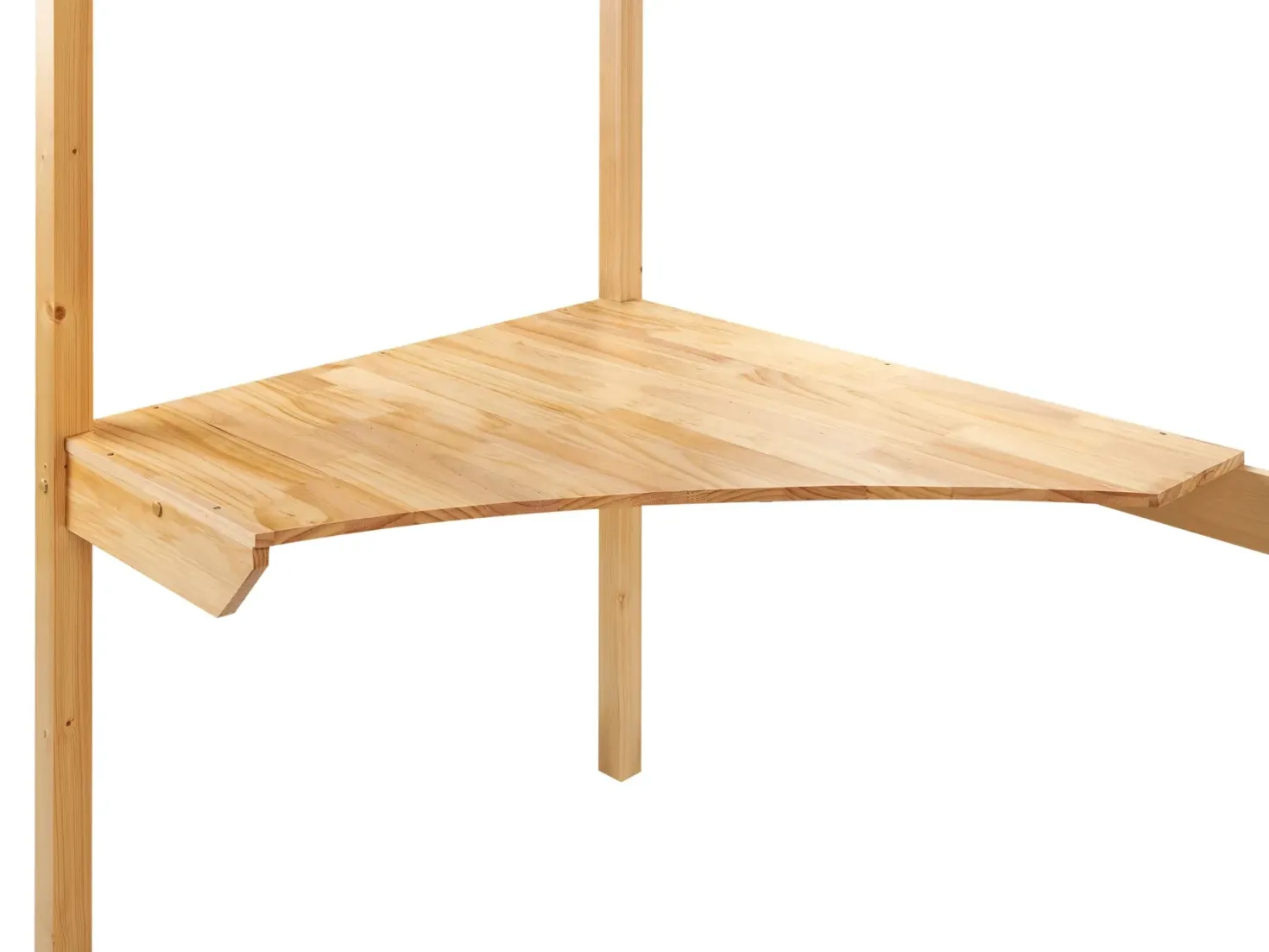 Køjeseng med skrivebord Fyretræ LOURY 90 x 200 cm Lysebrun