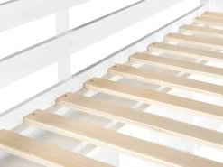Køjeseng med skrivebord Fyretræ FOUCAMONT 90 x 200 cm Hvid