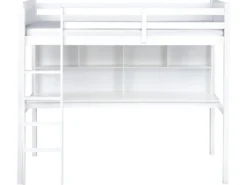 Køjeseng med skrivebord Fyretræ FOUCAMONT 90 x 200 cm Hvid