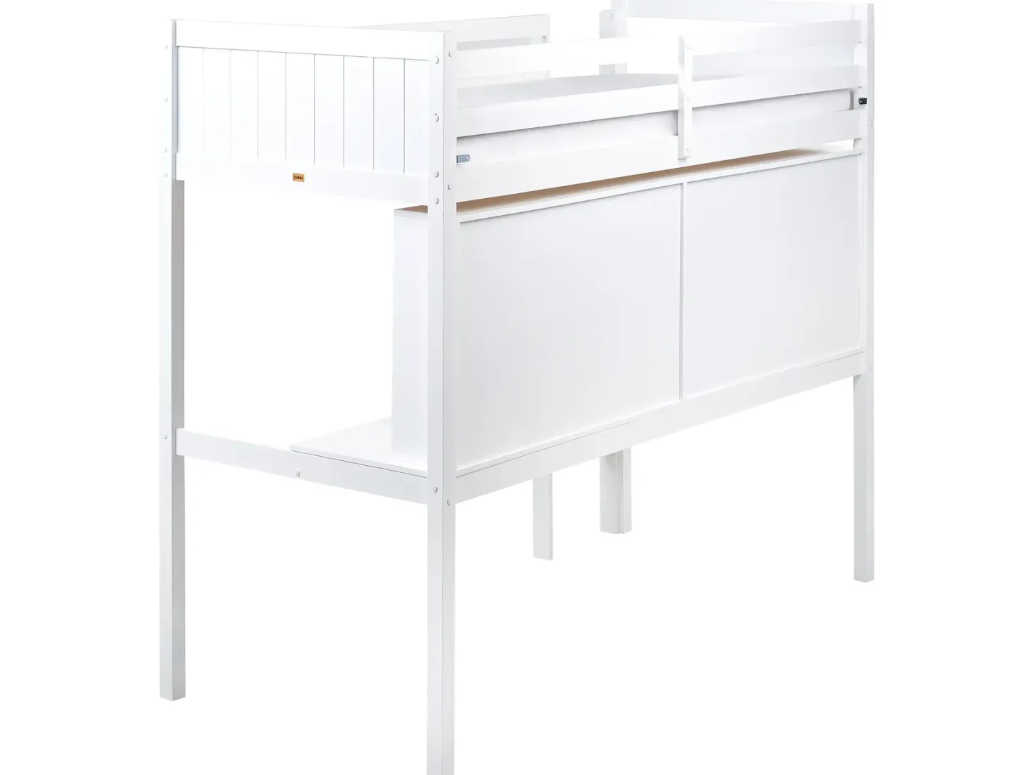 Køjeseng med skrivebord Fyretræ FOUCAMONT 90 x 200 cm Hvid