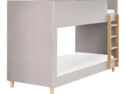 Køjeseng Velour CHOCQUES 90 x 200 cm Lysegrå