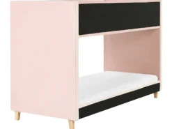 Køjeseng Velour CHOCQUES 90 x 200 cm Pastellrosa