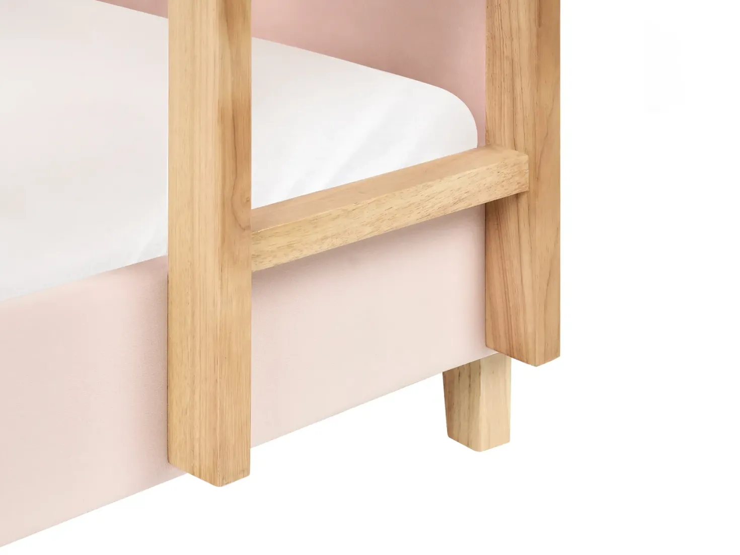 Køjeseng Velour CHOCQUES 90 x 200 cm Pastellrosa