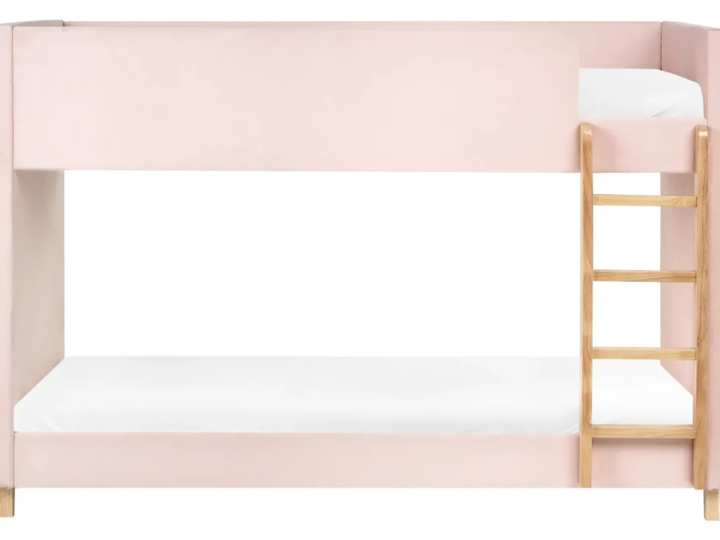 Køjeseng Velour CHOCQUES 90 x 200 cm Pastellrosa