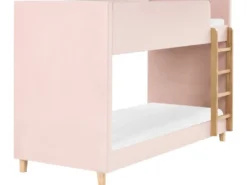 Køjeseng Velour CHOCQUES 90 x 200 cm Pastellrosa