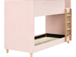 Køjeseng Velour CHOCQUES 90 x 200 cm Pastellrosa