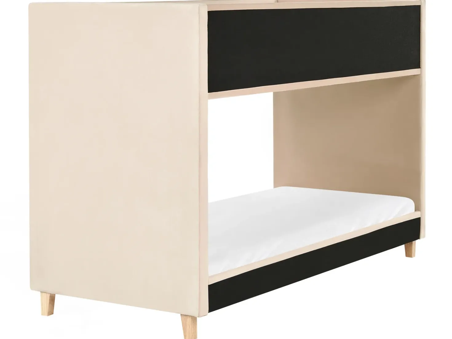 Køjeseng Velour CHOCQUES 90 x 200 cm Lys Beige
