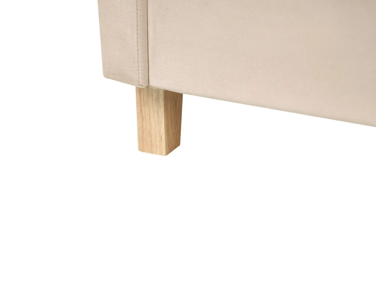 Køjeseng Velour CHOCQUES 90 x 200 cm Lys Beige