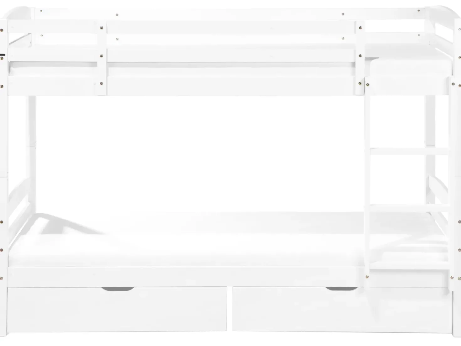 Køjeseng med skuffer Fyretræ REGAT 90 x 200 cm Hvid