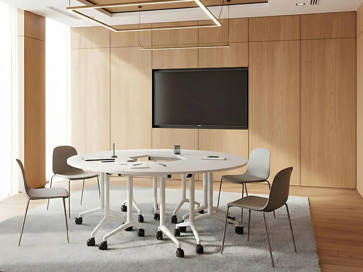 Klap hjørneskrivebords-modul CAVI Hvid 90 cm 64 cm